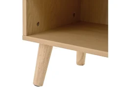 Móvel De Arrumação|Sapateira*Hauss Spole Sapateira natural com 3 portas em verga e 1 gaveta, puxador em metal 120x35x106cm Natural claro