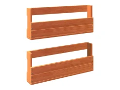 Prateleira* Sapateira parede 2 pcs 59x8,5x23,5cm pinho maciço cera PT160736 Castanho