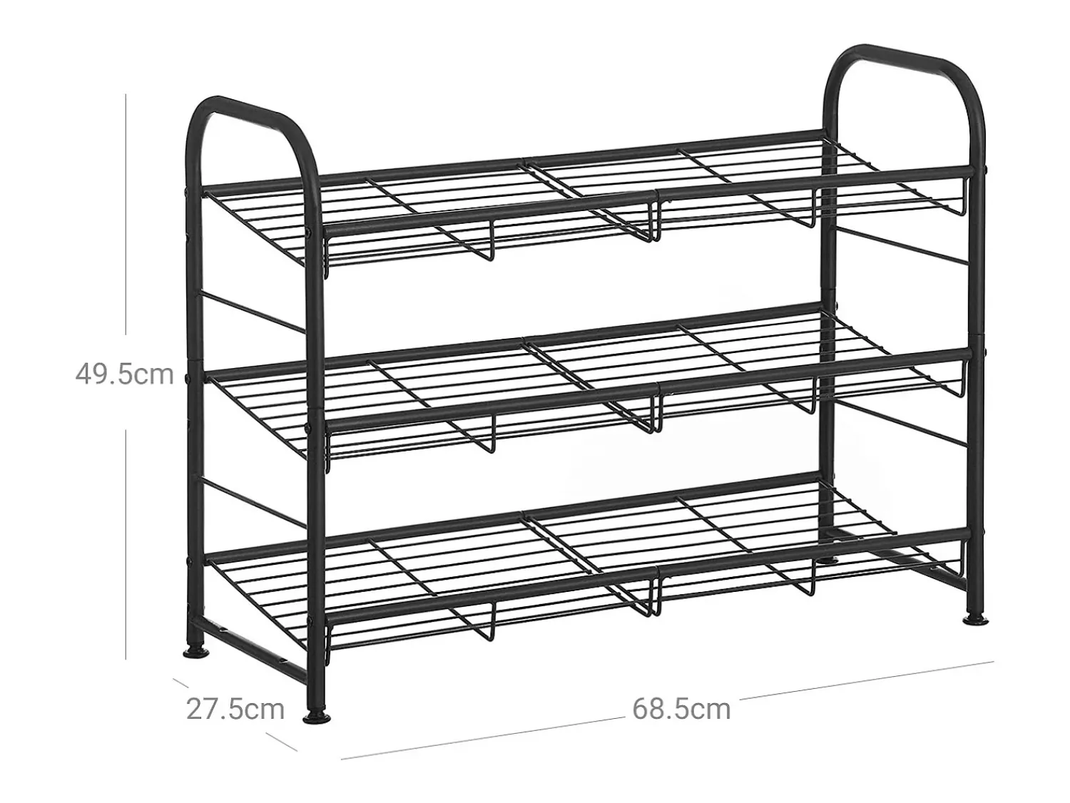 Móvel De Arrumação|Sapateira| Sapateira preta 68,5x27,5x49,5 cm Preto