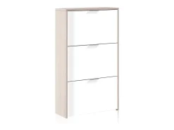 Móvel De Arrumação|Sapateira*duehome Sapateira Remi de 3 portas Natural claro / Branco