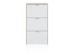 Móvel De Arrumação|Sapateira*duehome Sapateira Remi de 3 portas Natural claro / Branco