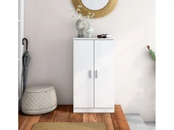 Móvel De Arrumação|Sapateira| Sapateira Rhin Hallway Moderna em Fosco Branco