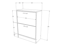 Móvel De Arrumação|Sapateira* Sapateira Rin, 2 portas, , 63 x 30 x 85 cm Branco