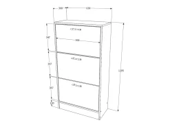 Sapateira Rin, 3 portas, , 63 x 30 x 120 cm^ Móvel De Arrumação|Sapateira
