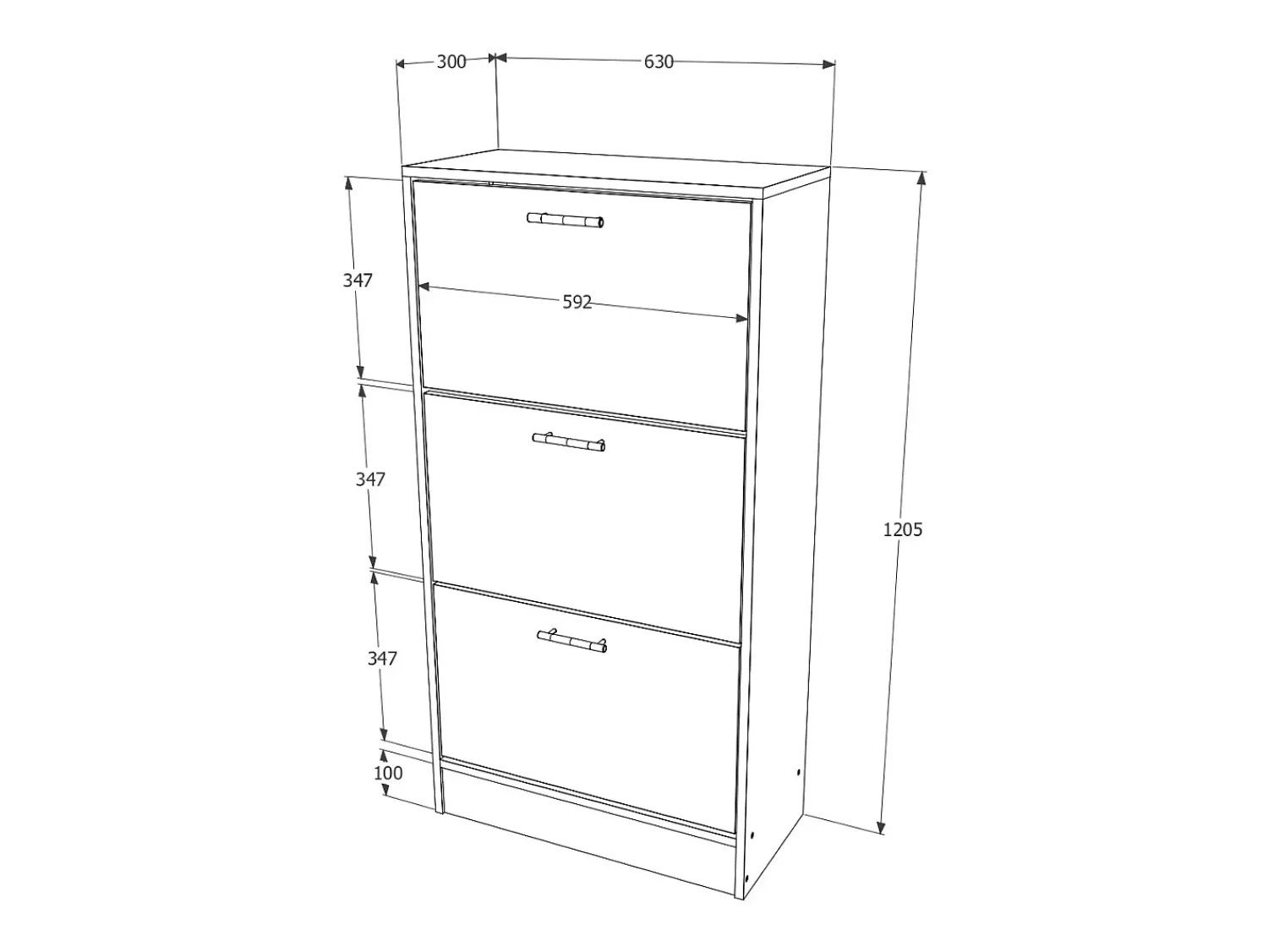 Sapateira Rin, 3 portas, , 63 x 30 x 120 cm^ Móvel De Arrumação|Sapateira