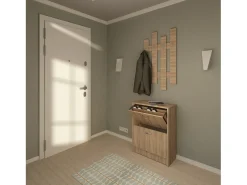 Sapateira Rin, 2 portas, carvalho Sonoma, 63 x 30 x 85 cm^ Móvel De Arrumação|Sapateira