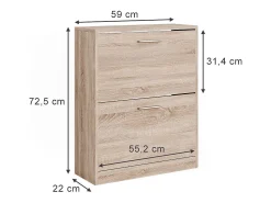 Móvel De Arrumação|Sapateira|Vicco Sapateira sonoma 59x22x72.5 gizmo Natural claro