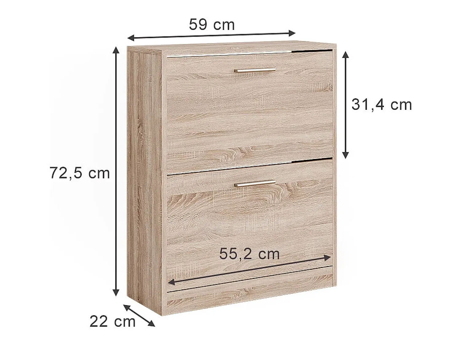 Móvel De Arrumação|Sapateira|Vicco Sapateira sonoma 59x22x72.5 gizmo Natural claro