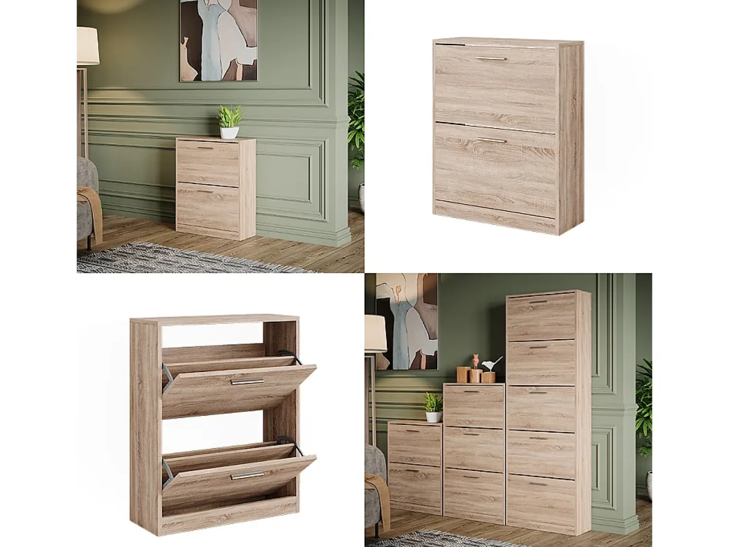 Móvel De Arrumação|Sapateira|Vicco Sapateira sonoma 59x22x72.5 gizmo Natural claro