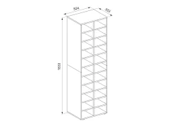 Vicco Sapateira sonoma 52.4x33.3x183.3 paris^ Móvel De Arrumação|Sapateira