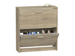 Sale Sapateira Tibete de 2 portas, suspensa para hall, carvalho cambriano, 82x74x25 cm Castanho