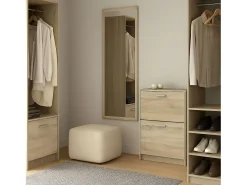 Sale Sapateira Tibete de 2 portas, suspensa para hall, carvalho cambriano, 82x74x25 cm Castanho