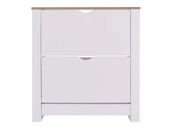 Móvel De Arrumação|Sapateira* Sapateira Tivoli com 2 gavetas dobráveis, melamina branca, 81x74x24 cm Branco