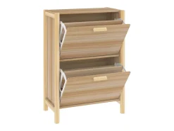 Clearance vidaxl Sapateira em Madeira de Engenharia 57,5x33x80 cm Natural Natural claro