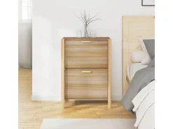 Clearance vidaxl Sapateira em Madeira de Engenharia 57,5x33x80 cm Natural Natural claro