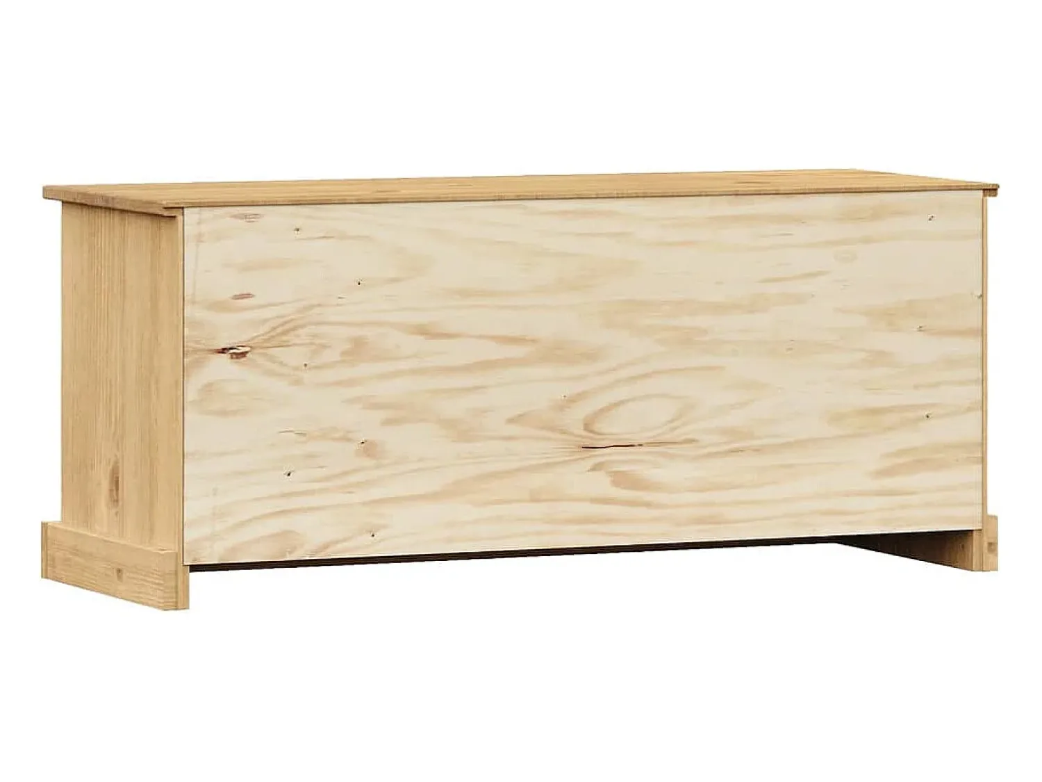 Best vidaxl Sapateira VIGO 106x35x45 cm madeira de pinho maciça Castanho