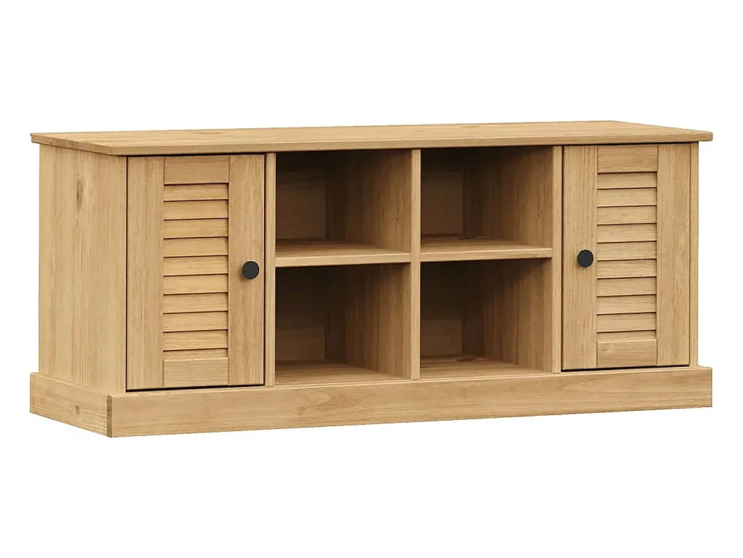 Best vidaxl Sapateira VIGO 106x35x45 cm madeira de pinho maciça Castanho