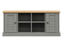 Discount vidaxl Sapateira VIGO 106x35x45 cm madeira de pinho maciça Cinzento