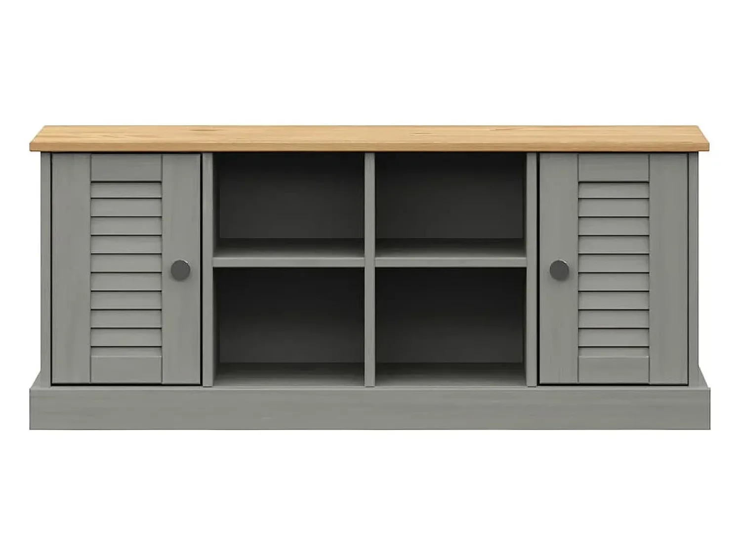 Discount vidaxl Sapateira VIGO 106x35x45 cm madeira de pinho maciça Cinzento