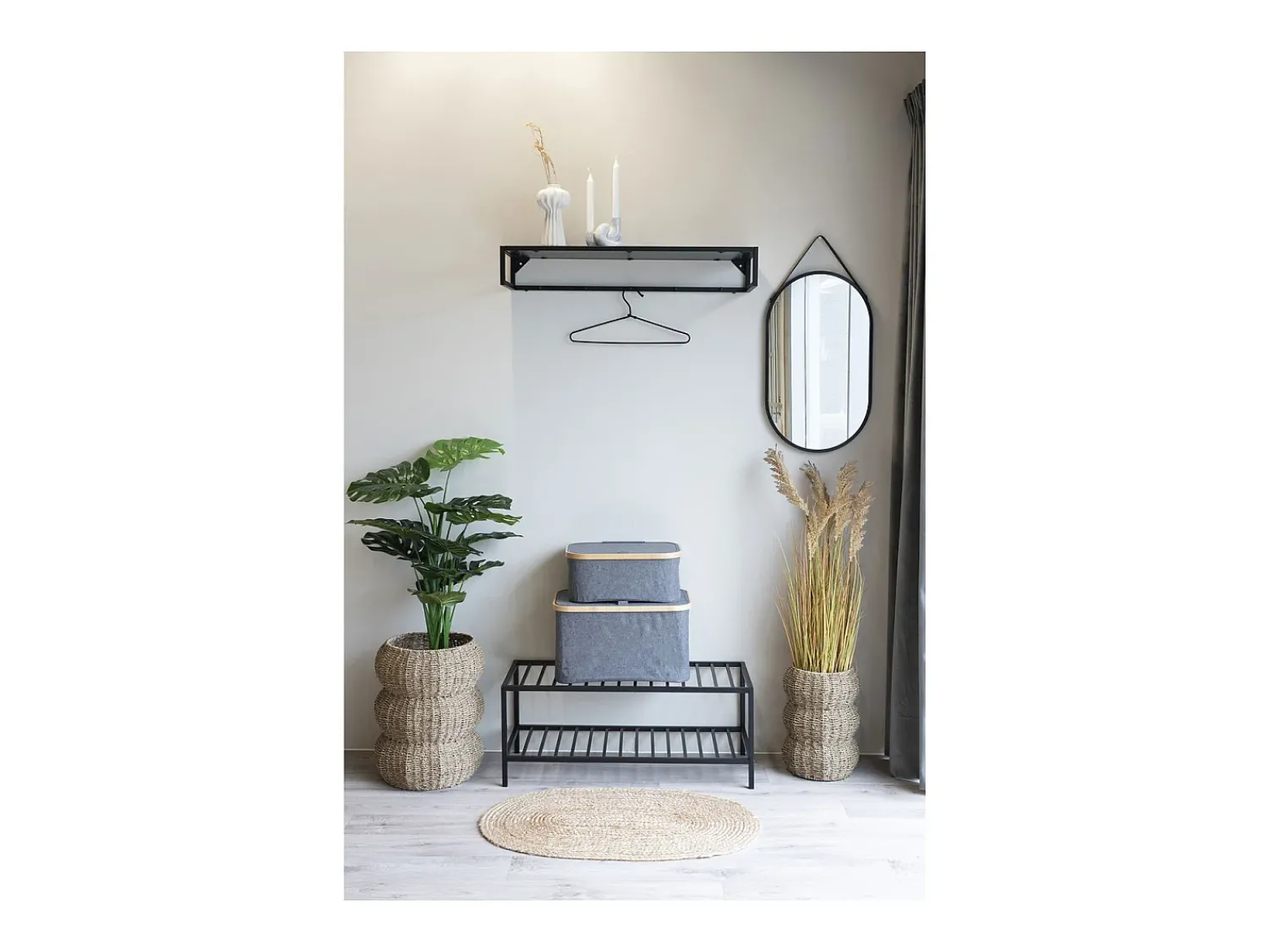 Móvel De Arrumação|Sapateira| Sapateira Vita, , 34x79x32 cm, Kendra Home Preto