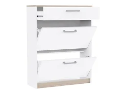 Móvel De Arrumação|Sapateira* Sapateira Watson Hallway 2 portas 1 gaveta fosco e carvalho Kronberg 79,6x102,4x29 cm Branco
