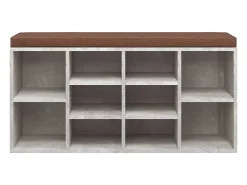 New vidaxl Sapateira 103x30x48 cm derivados de madeira cimento Cinzento