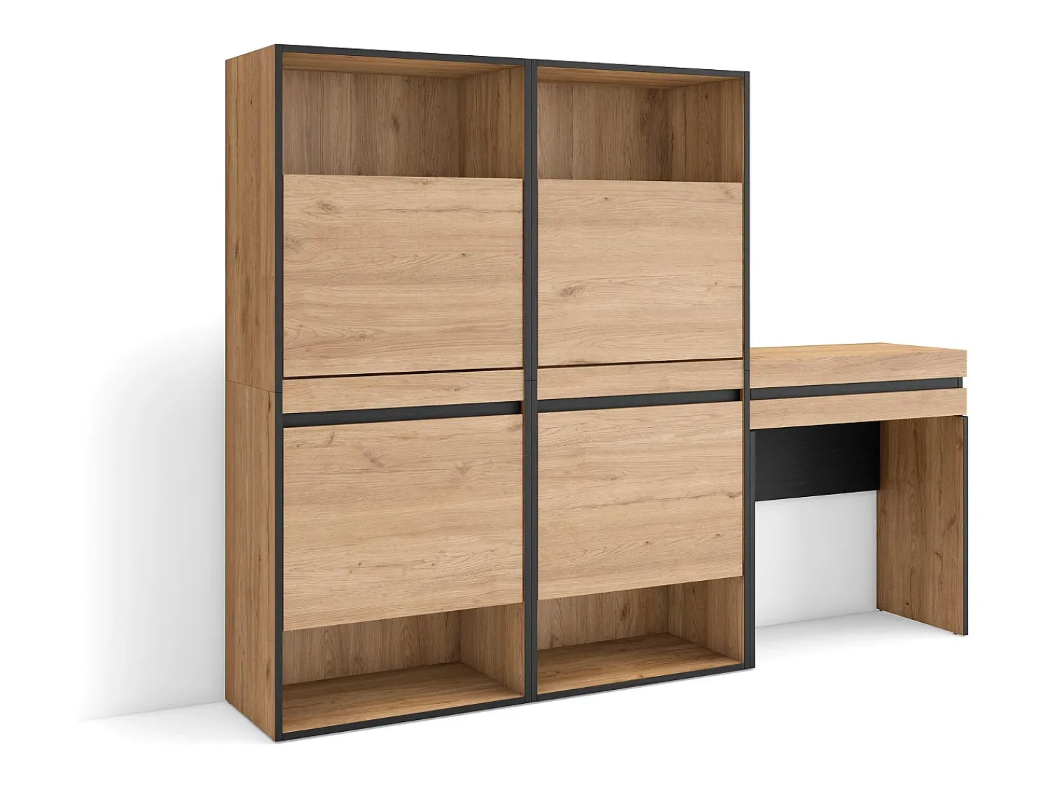 Online Skraut Home Sapateira, 190x145x35 cm, Para quarto, dormitório, Toucador, Carvalho Natural claro