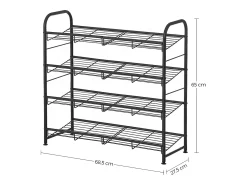 New Sapateira 68,5x27,5x65 cm preta Preto