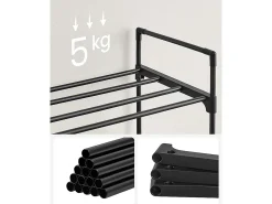 Móvel De Arrumação|Sapateira* Sapateira 30x92x54 cm preta Preto