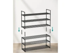 Móvel De Arrumação|Sapateira* Sapateira 30x92x54 cm preta Preto