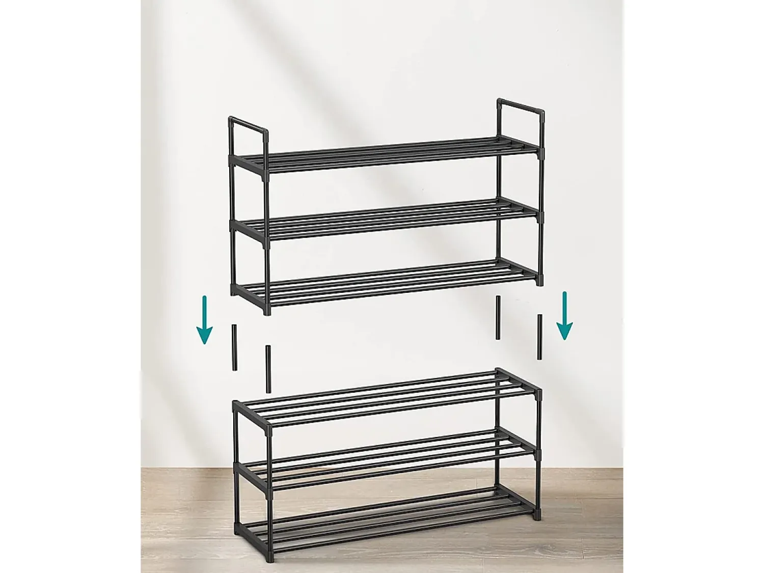 Móvel De Arrumação|Sapateira* Sapateira 30x92x54 cm preta Preto