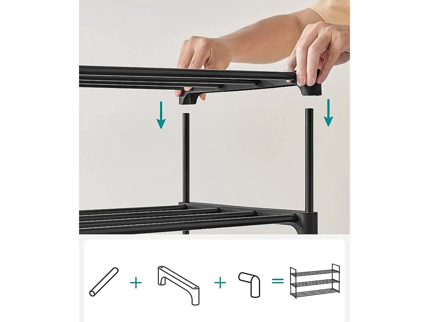 Móvel De Arrumação|Sapateira* Sapateira 30x92x54 cm preta Preto
