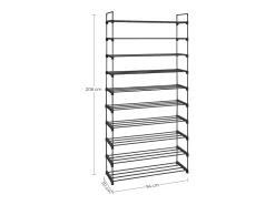 Móvel De Arrumação|Sapateira* Sapateira 30x94x206 cm Preto