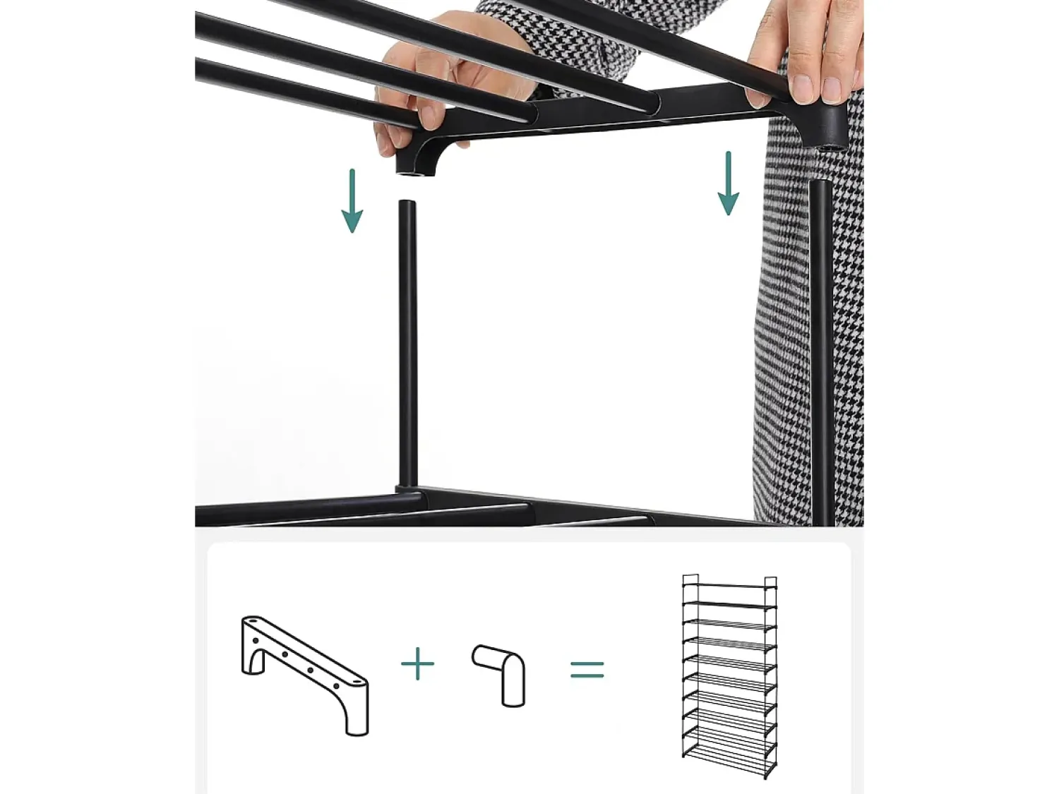 Móvel De Arrumação|Sapateira* Sapateira 30x94x206 cm Preto