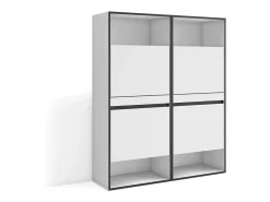 Móvel De Arrumação|Sapateira|Skraut Home Sapateira, 120x35x145cm, Para quarto, dormitório, Armário de Sapatos, Branco