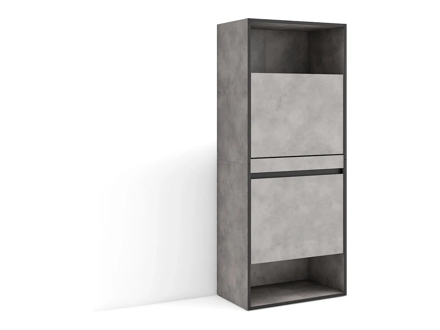Skraut Home Sapateira, 60x35x145cm, Para quarto, dormitório, Armário de Sapatos, Cimento^ Móvel De Arrumação|Sapateira