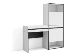 Skraut Home Sapateira, 130x35x145cm, Para quarto, dormitório, Toucador, Branco