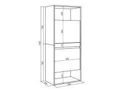 Móvel De Arrumação|Sapateira|Skraut Home Sapateira, 60x35x145cm, Para quarto, dormitório, Armário de Sapatos, Carvalho Natural claro