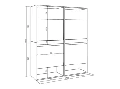 Móvel De Arrumação|Sapateira*Skraut Home Sapateira, 120x35x145cm, Para quarto, dormitório, Armário de Sapatos, Carvalho Natural claro