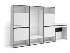 Skraut Home Sapateira, 250x35x145cm, Para quarto, dormitório, Roupeiro aberto, Toucador,^ Móvel De Arrumação|Sapateira