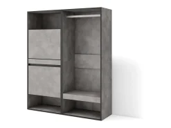 Móvel De Arrumação|Sapateira|Skraut Home Sapateira, 120x35x145cm, Para quarto, dormitório, Roupeiro aberto, Cimento Cinzento