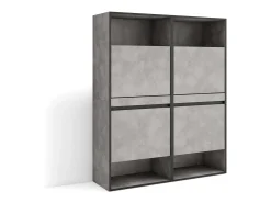Móvel De Arrumação|Sapateira|Skraut Home Sapateira, 120x35x145cm, Para quarto, dormitório, Armário de Sapatos, Cimento Cinzento