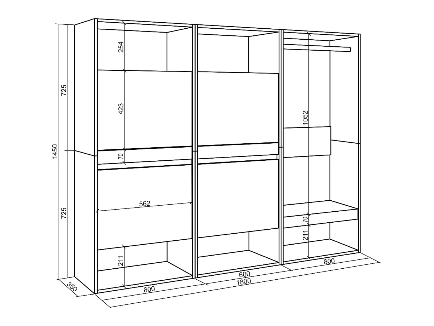 Best Skraut Home Sapateira, 180x35x145cm, Para quarto, dormitório, Roupeiro aberto, Branco