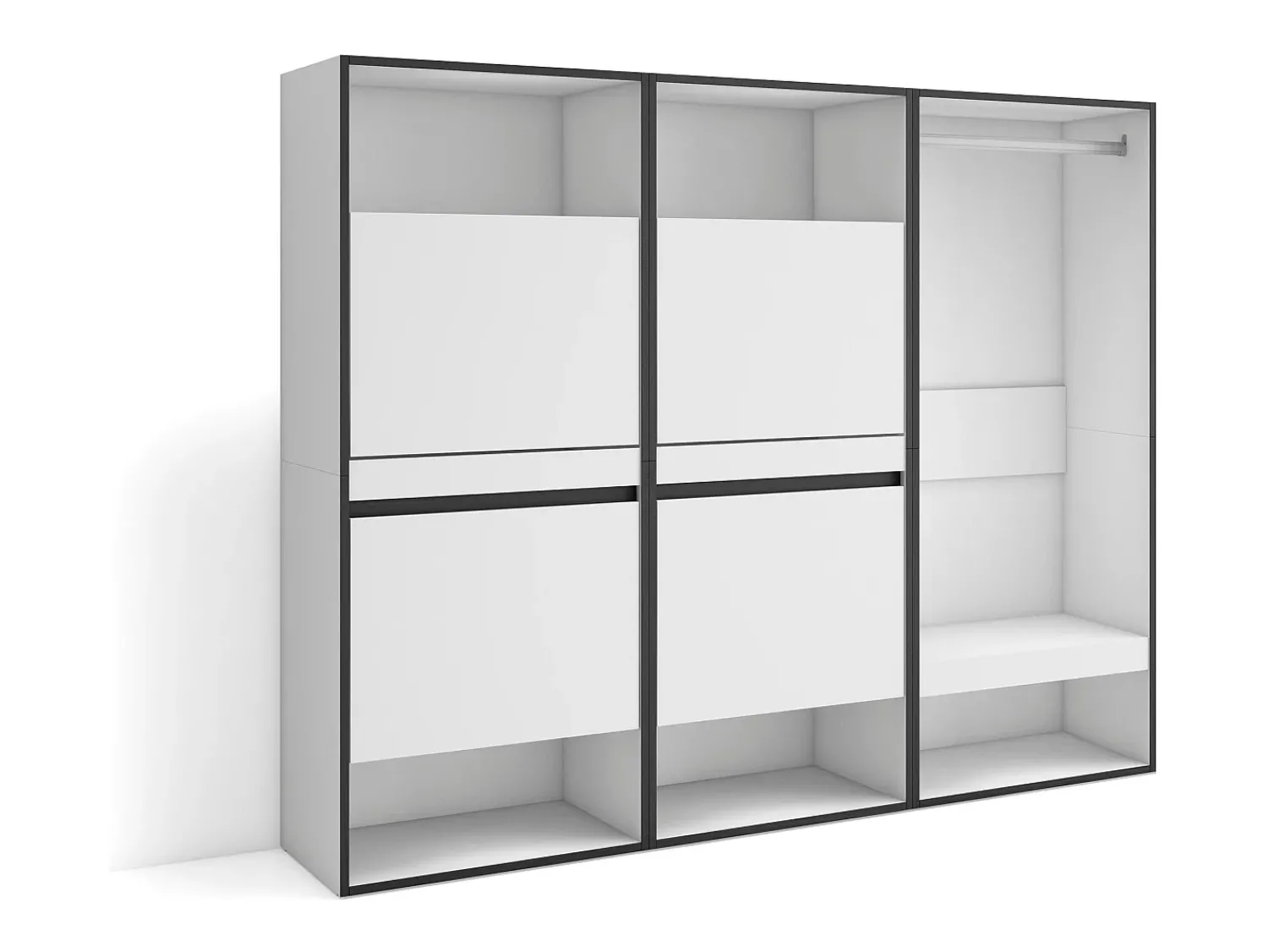 Best Skraut Home Sapateira, 180x35x145cm, Para quarto, dormitório, Roupeiro aberto, Branco