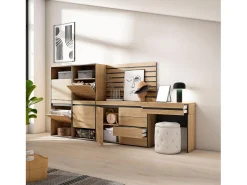Skraut Home Sapateira, 297x35x145cm, Para quarto, dormitório, Cómoda, Tiras Deco. Madeira, Toucador, Carvalho^ Móvel De Arrumação|Sapateira