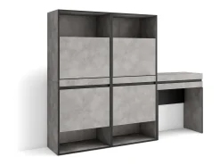 Móvel De Arrumação|Sapateira*Skraut Home Sapateira, 190x35x145cm, Para quarto, dormitório, Toucador, Cimento Cinzento