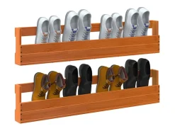 Prateleira* Sapateiras parede 2 pcs 110x8,5x23,5 cm pinho maciço PT615068 Castanho