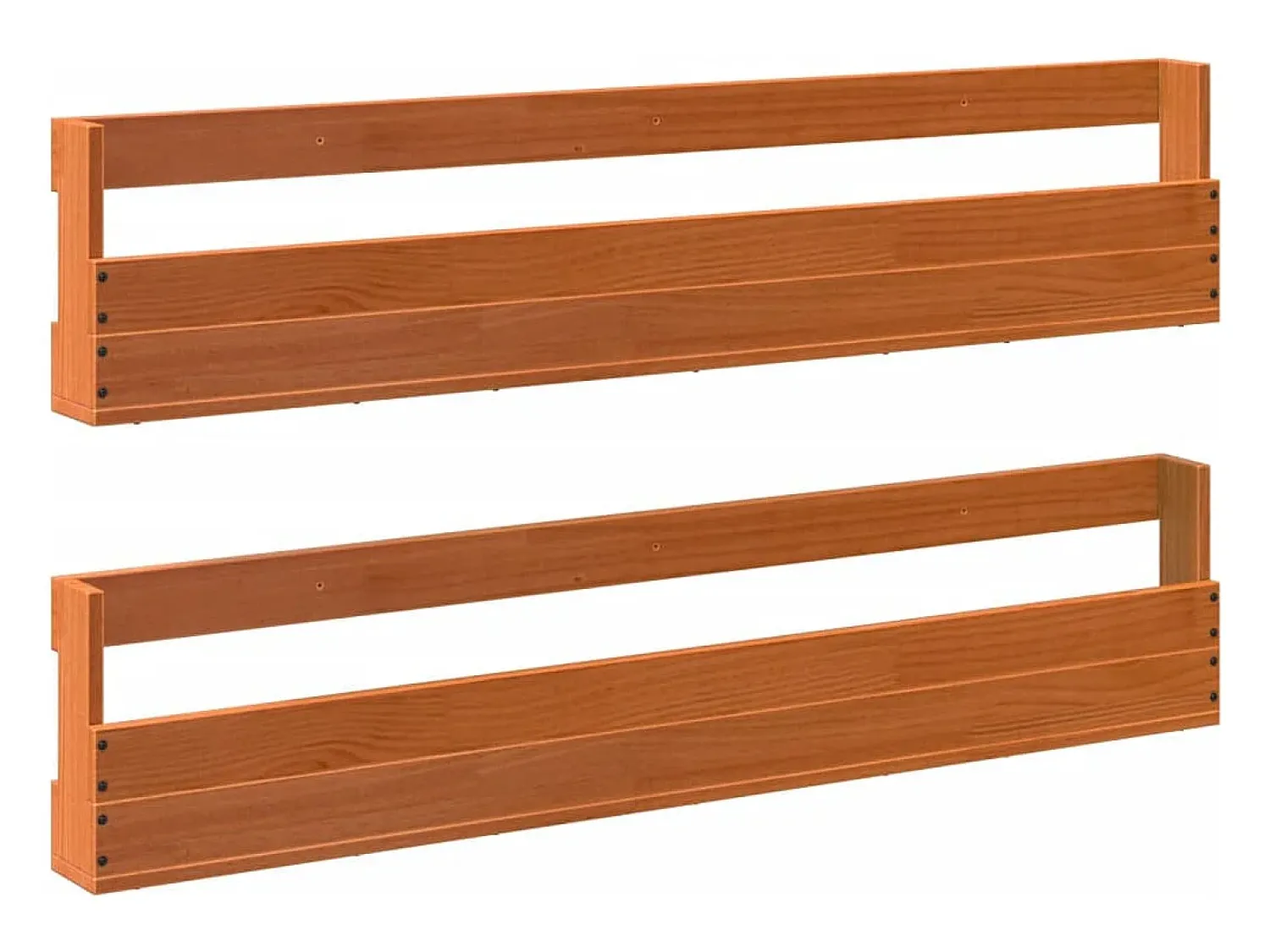 Prateleira* Sapateiras parede 2 pcs 110x8,5x23,5 cm pinho maciço PT615068 Castanho