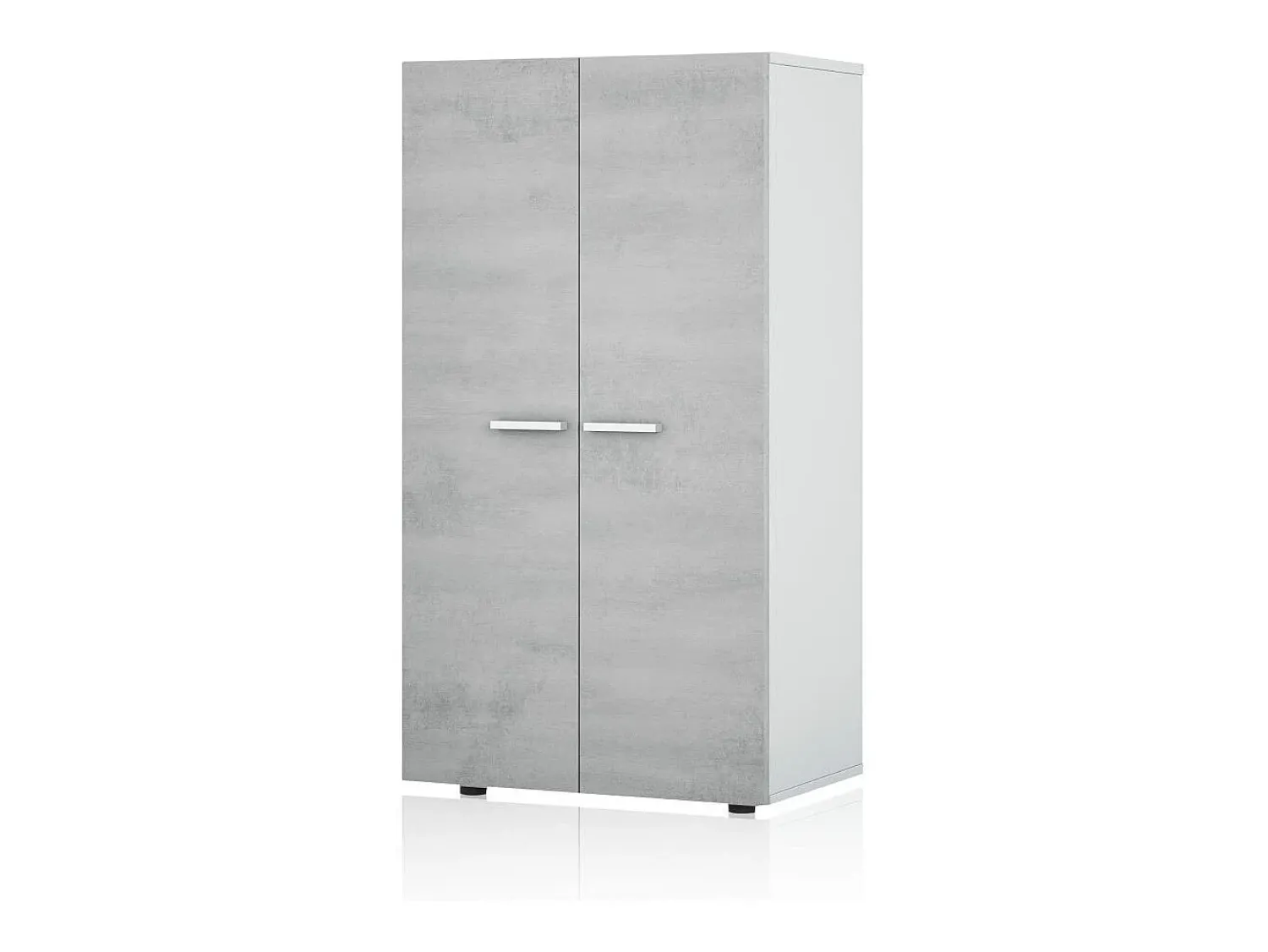 duehome Sapateiro Cody Blanco brillo - Gris cemento^ Móvel De Arrumação|Sapateira