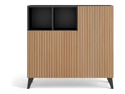 Móvel De Arrumação|Sapateira|Herdasa Sapateiro/Móvel organização - H87cm x L90cm x P27cm cinza grafite portas impression serrado - Moss Cinzento